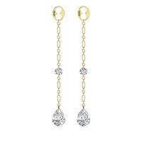 Earrings Ama Woman in Yellow Gold Diamante Lab Grown AMA-OR-F203-122-2